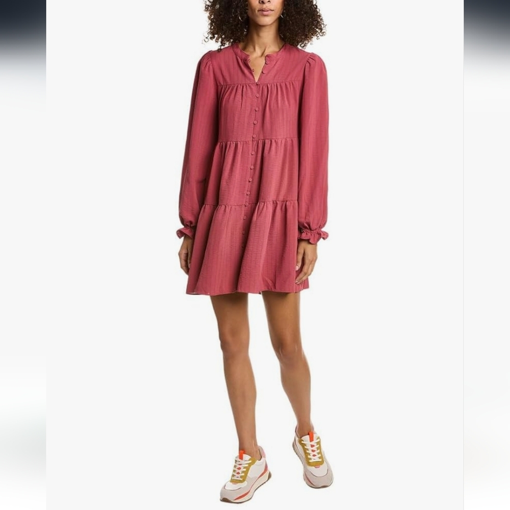 Free the Roses Pink Bishop Sleeve Sundress